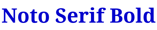 Noto Serif Bold font